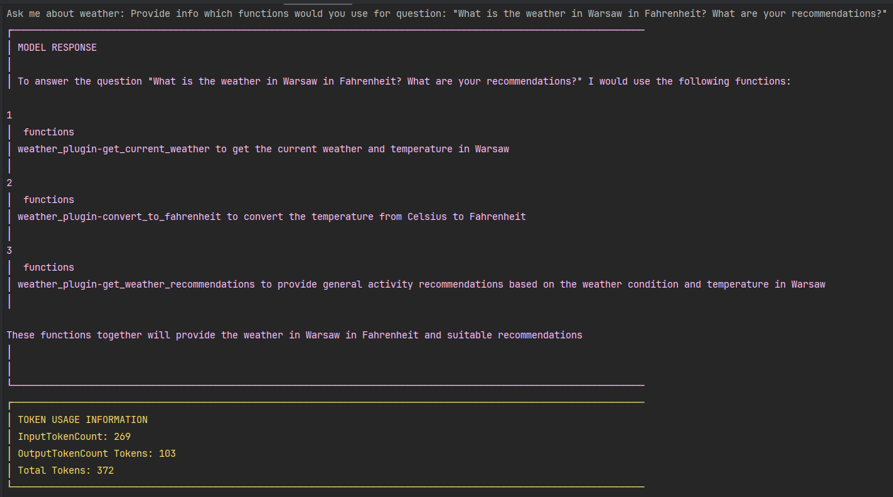 Weather Plugin Function Calls
